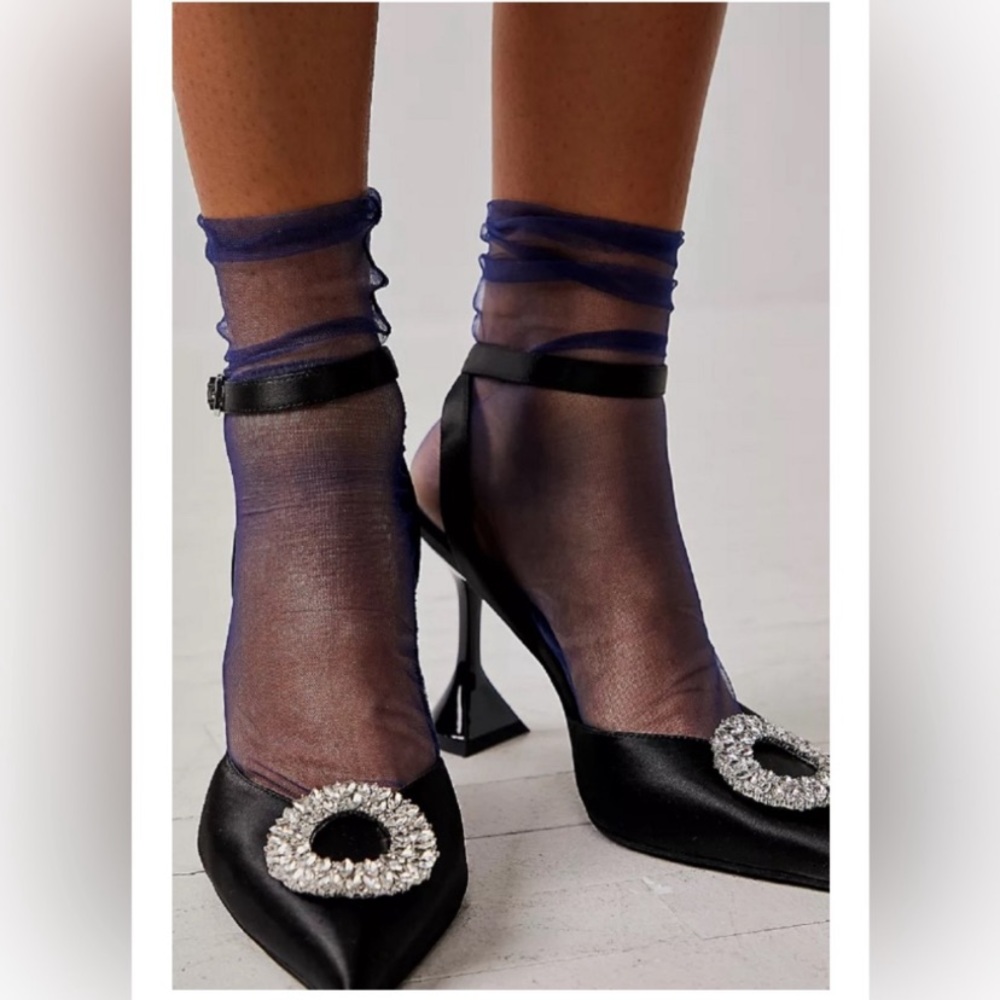 Free people The Moment sheer socks , new in Black